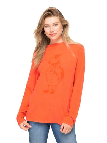 LAURASØN Sweatshirt in rotorange