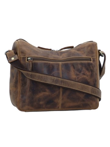 Greenburry Vintage Umhängetasche Leder 30 cm brown