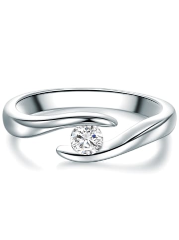 Trilani Ring Sterling Silber Zirkonia weiß in silber