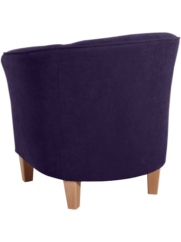 58 aufm Kessel SESSEL Karine Bezug Veloursstoff Buche natur / violett