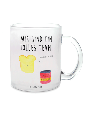 Mr. & Mrs. Panda Teetasse Toast Marmelade mit Spruch in Transparent