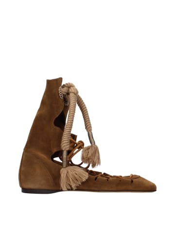 Isabel Marant Braun Leder Knöchel Stiefel