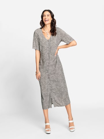 WITT WEIDEN Druckkleid in grau-weiß-bedruckt