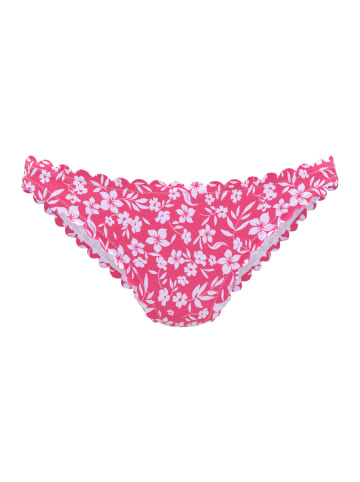 Vivance by Lascana Bikini-Hose in neonpink-weiß