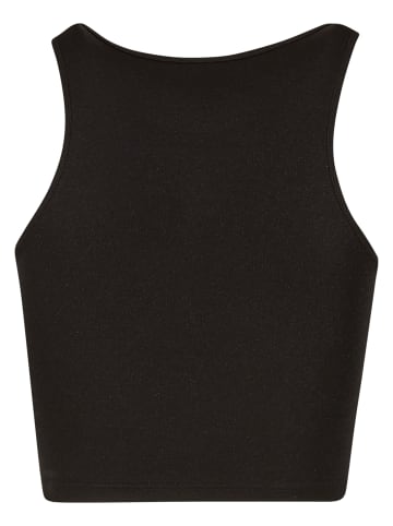 Urban Classics Urban Classics Ladies Glitter Cropped Top in black