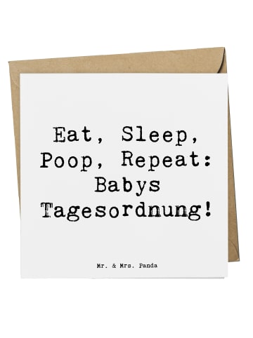 Mr. & Mrs. Panda Deluxe Karte Spruch Baby Alltag mit Spruch in Weiß