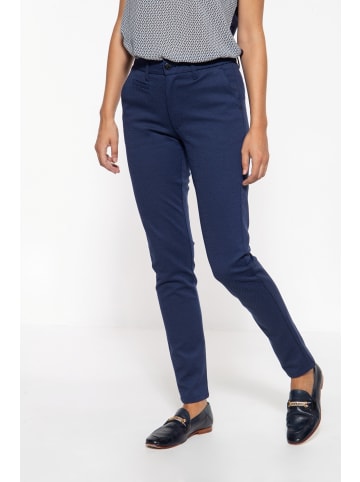 ATT Jeans ATT Jeans ATT JEANS Damen Stoffhose mit feinem Punktemuster Sophie in navy