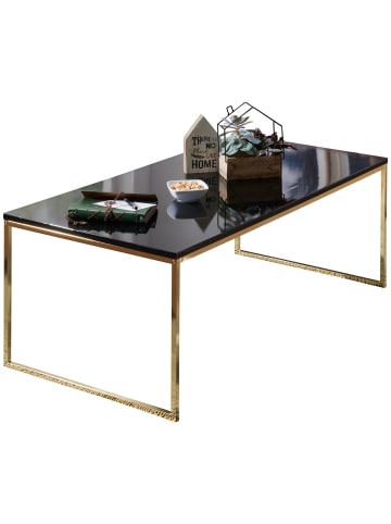 FineBuy Couchtisch in Gold / MDF / 60x120x45