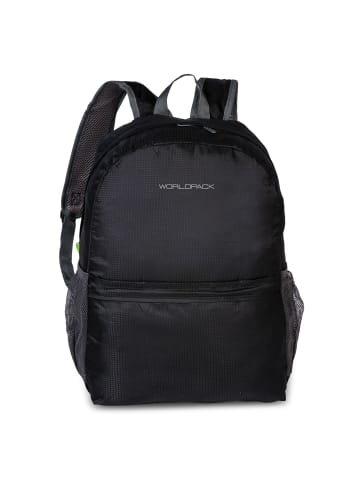 Worldpack Faltbarer Rucksack 41 cm in schwarz