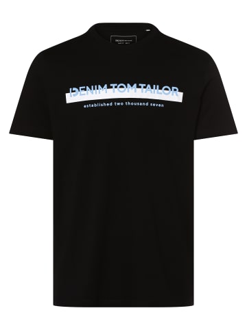 TOM TAILOR Denim T-Shirt in schwarz