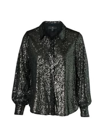 Mart Visser Kirschbluse in dunklem Metallic