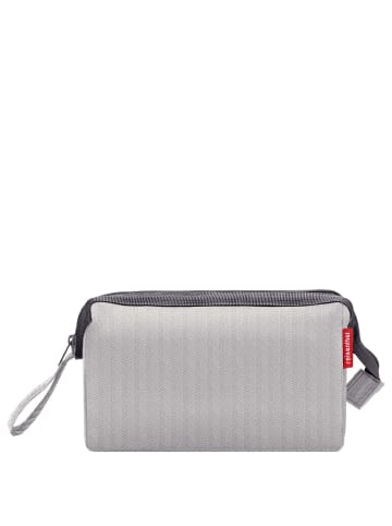 Reisenthel cosmetics travelcosmetic - Kulturbeutel 26 cm (twist maroon) in herringbone grey