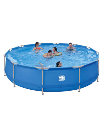 WEHNCKE Stahlrahmenpool-Set 420 x 84 cm in Blau ab 8 Jahre