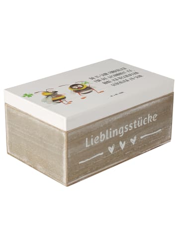 Mr. & Mrs. Panda Erinnerungskiste Hummeln Kleeblatt mit Spruch in Weiß