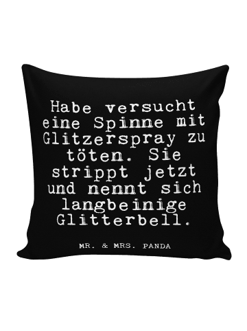 Mr. & Mrs. Panda Dekokissen Habe versucht eine Spinne... mit Spruch in Schwarz