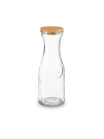 relaxdays 2 x Wasserkaraffe in Transparent/ Natur - 1 Liter