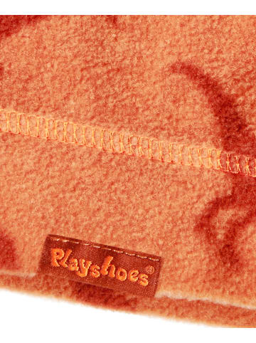 Playshoes Fleece-Beanie Dinos in Ocker