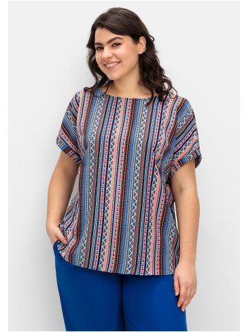 sheego Tunika in aqua gemustert