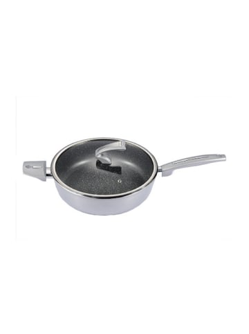 Schäfer Schmorpfanne mit Deckel 28cm Antihaftbeschichtung Geeignet in Silber