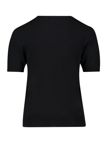 BETTY & CO Feinstrickpullover mit Rundhalsausschnitt in Schwarz
