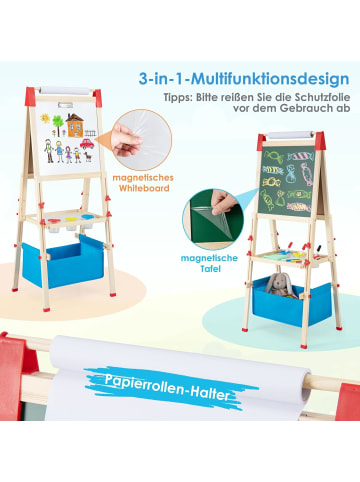 COSTWAY Standtafel von 3 bis 8 Jahren in Bunt
