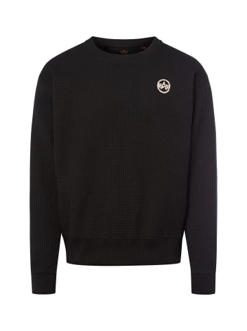 Alpha Industries Sweatshirt Studio Waffle in schwarz