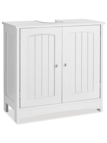 tectake Badezimmerschrank ohne Waschbecken, Belastbarkeit 35kg, 62 x 30 x 60cm