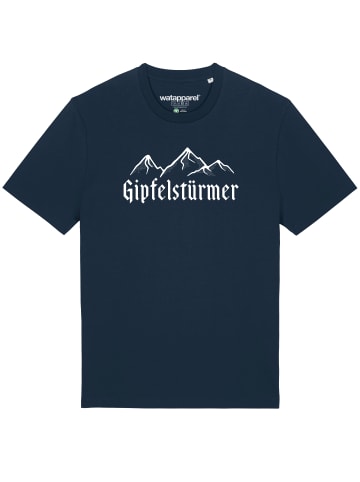 wat? Apparel T-Shirt Gipfelstürmer in Dunkelblau