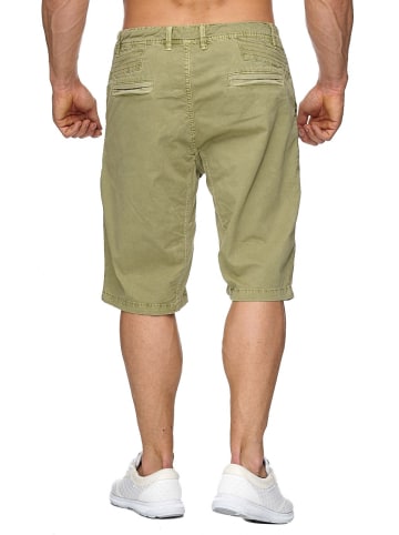 Max Men Bermuda Shorts Stretch 3/4 Chino Hose H1929 in Grün