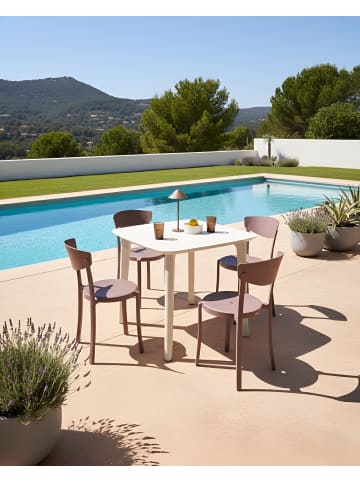 Beliani 4er-Set Esszimmerstuhl VIESTE in Braun