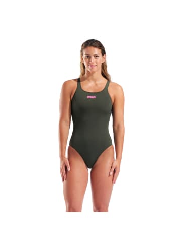 Arena Team Pro Solid Trainingsbadeanzug in Dark Sage