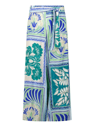 CARTOON Palazzo-Hose mit Gummizug in Green/Blue