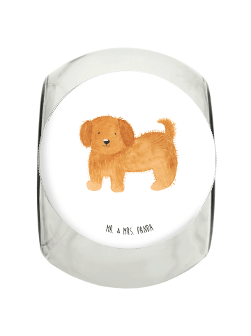 Mr. & Mrs. Panda Leckerli Glas Hund Flauschig ohne Spruch in Weiß