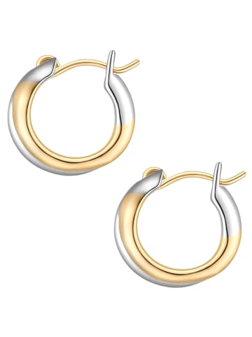 Glanzstücke München Ohrringe Creolen aus Sterling Silber in silber/gelbgold