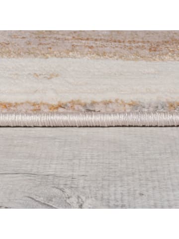 KADIMA DESIGN Designer-Glanzteppich mit abstrakter Ästhetik, hoch strapazierfähig in Gold