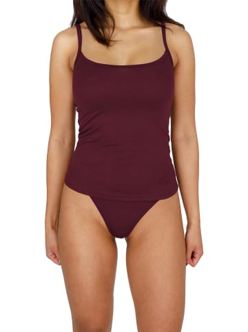 Normani Outdoor Sports Damen Merino Top mit Spagettiträgern Kyneton in Rot