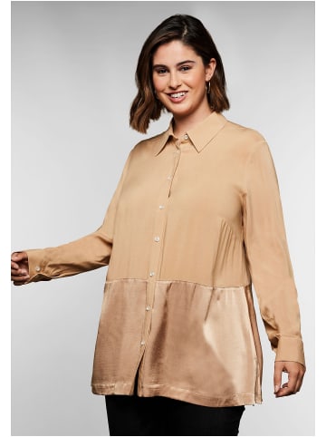 sheego Longbluse in cappuccino