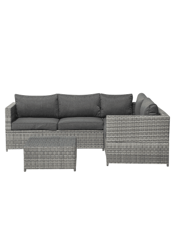 Beliani 2-tlg Sitzgruppe AVOLA in Grau