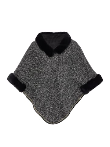 osha Poncho in Schwarz