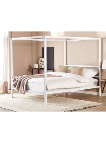 Beliani 2-tlg Himmelbett LESTARDS in Weiß