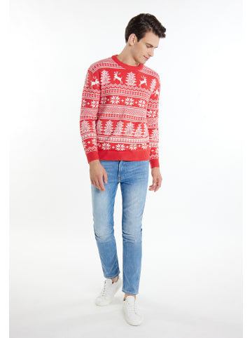 MO X-Mas-Pullover in Rot Weiss