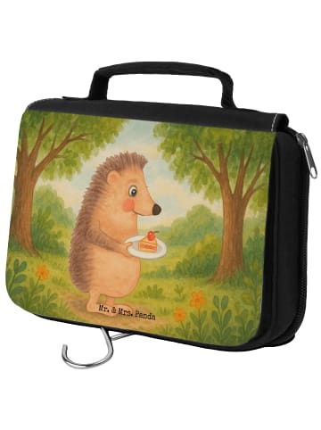 Mr. & Mrs. Panda Kulturbeutel Igel Kuchenstück Design ohne Spruch in Weiß