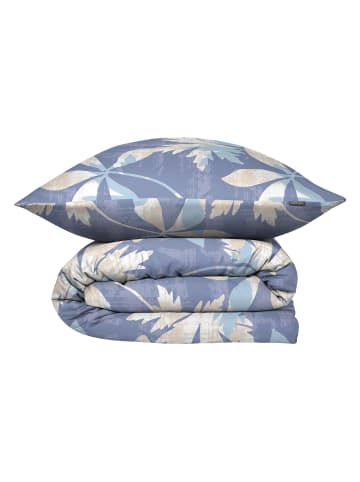 Schiesser Baumwollsatin-Bettwäsche-Set Vera in Blau