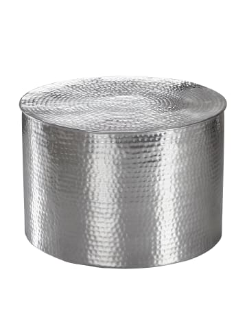 FineBuy Couchtisch in Silber / Aluminium / 61x61x40