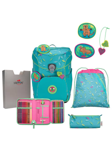 DerDieDas ErgoFlex Easy Exklusiv Superflash - Schulranzen Set 5 tlg. 950g (Paradise) in Paradise
