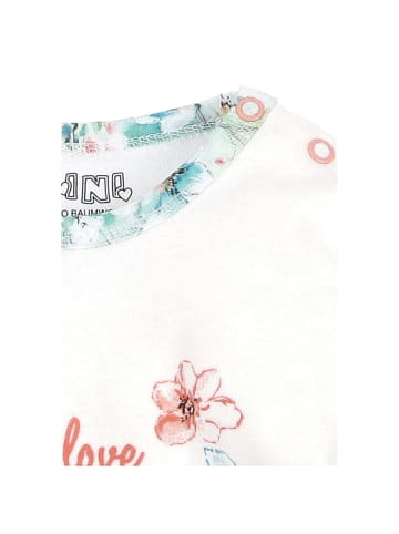 Nini Babylangarmshirt Floral in weiss