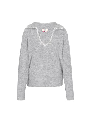 IZIA Women Sweater in light grey melange