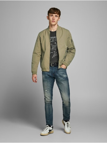 Jack & Jones Leichte Bomber Jacke Plus Size Große Übergrößen JJERUSH in Grün-2