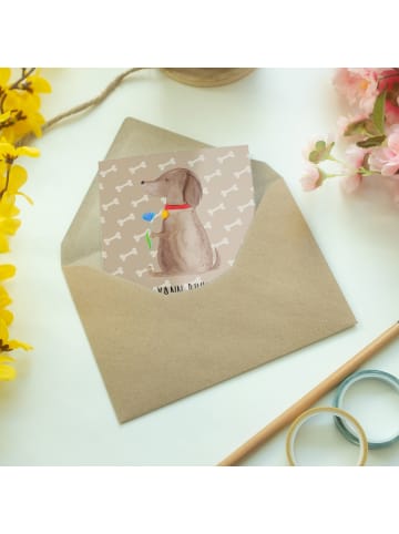 Mr. & Mrs. Panda Grußkarte Hund Blume mit Spruch in Hundeglück