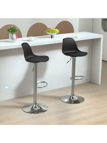 HOMCOM Barhocker-42L x 38B x 82-104H cm-Schwarz